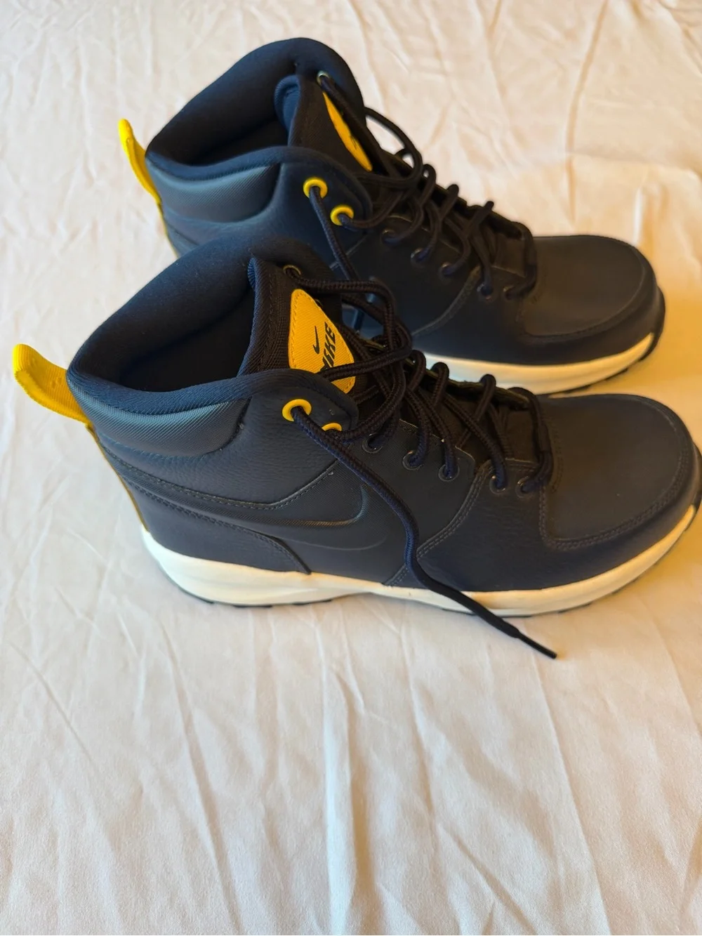 Nike Kids Black and Yellow High-Top Sneakers
